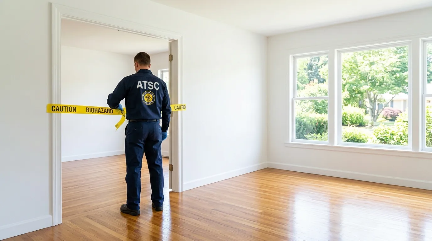 Certified biohazard cleanup crew performing Crime Scene Cleanup in Buxton