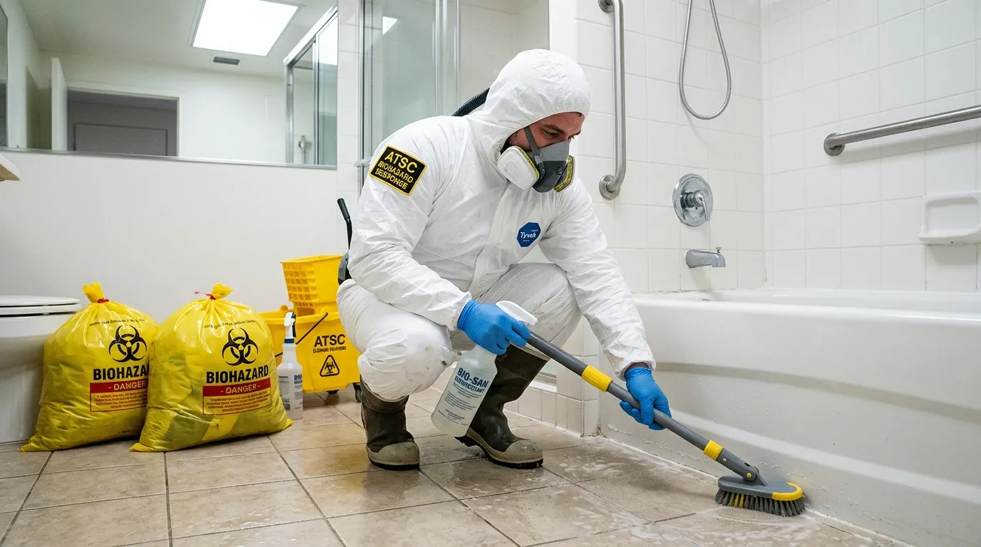 Decontamination equipment deployed for Blood Cleanup in Buxton